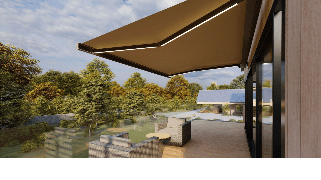 DQ - B Modern Outdoor Full Cassette Retractable Awning - VistaVip