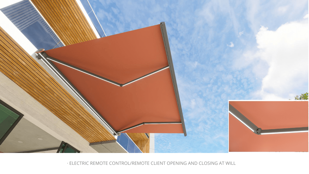 DQ - B Modern Outdoor Full Cassette Retractable Awning - VistaVip