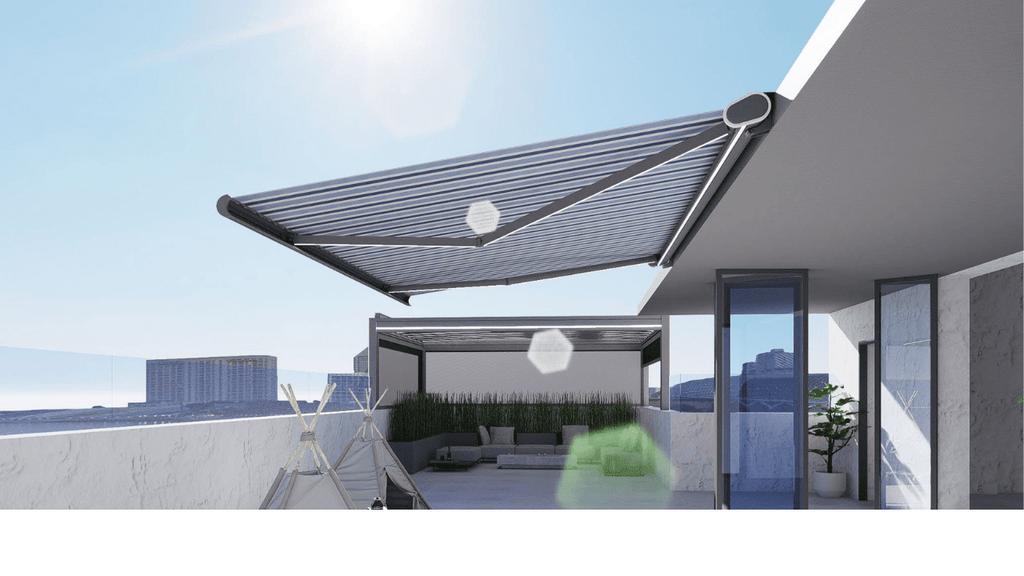DQ - B Modern Outdoor Full Cassette Retractable Awning - VistaVip