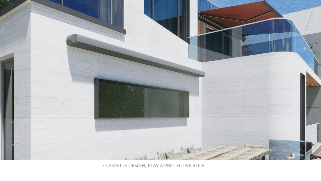 Modern Outdoor Full Cassette Retractable Awning Waterproof - VistaVip
