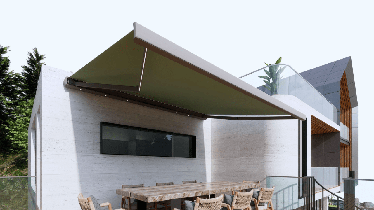 Modern Outdoor Full Cassette Retractable Awning Waterproof - VistaVip